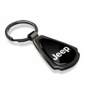 Ipick Image Made Black Dome Shinning Dark Gunmetal Metal Teardrop Key Chain With Logo For Jeep