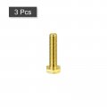Uxcell Brass Hex Bolts M8x35mm 3pcs Fully Thread Grade 4 8 Solid Hexagon Head Bolt Machine Screws For Machinery