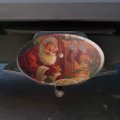 Christmas Holiday Santa Milk And Cookies Oval Tow Trailer Hitch Cover Plug Insert