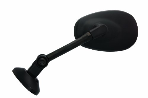 Ken Sean 932051bp Black Universal Short Stem Fairing Mount Mini Oval Mirror