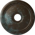 Ekena Millwork Cm18dibbs Diane Ceiling Medallio Od X 3 5 8 Id 1 1 8 P Hand-painted Bronze Blue Patina 
