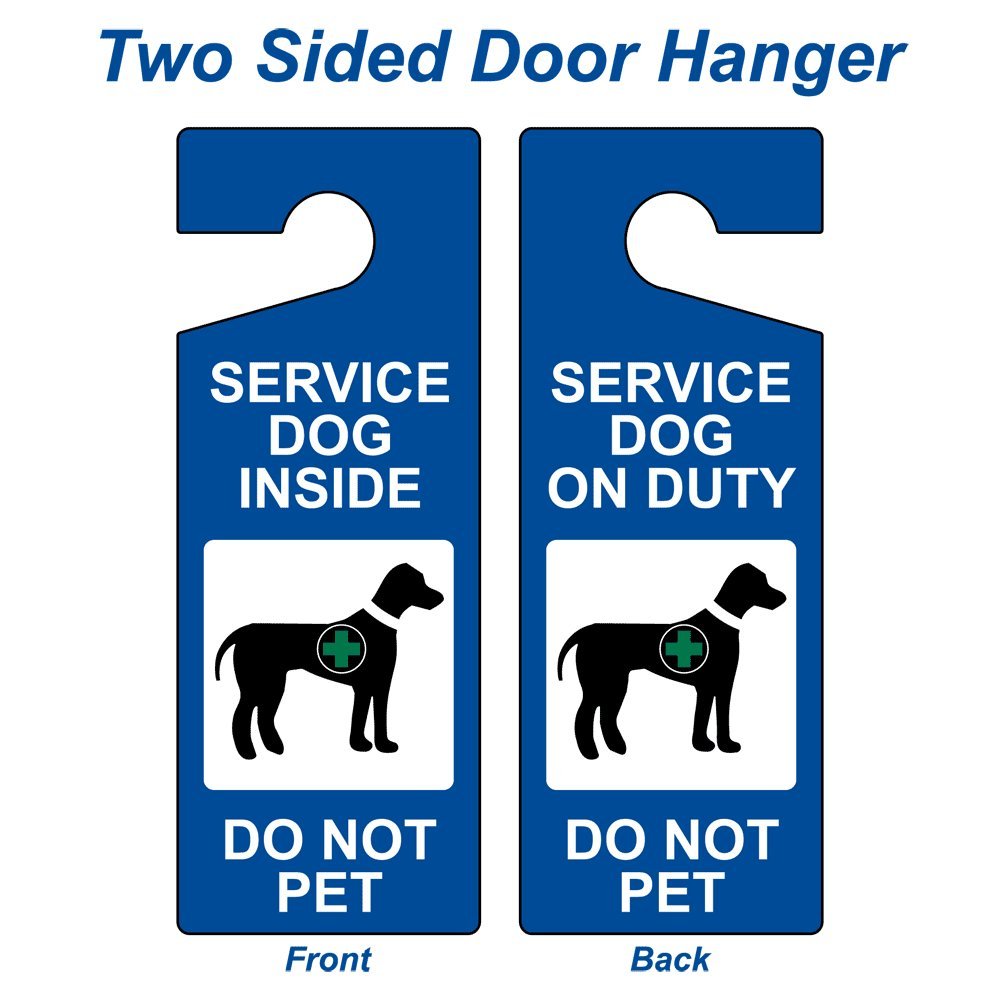 Compliancesigns Com Service Dog Inside Not Pet On Duty Do Sign 8x3 In Plastic For Accessible