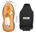 Yettasbin Cute Corgi Orange Front Car Seat Cover Non-slip Stain Water Resistant Breathable Protector Universal Fits Suv Auto
