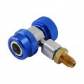 Ldexin Adjustable R134a Quick Coupler Adapter Low Conversion With 1 4 Male Flare For Car Ac System Blue 