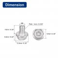 Uxcell M6x10mm Phillips Hex Head Flange Bolts 10pcs 304 Stainless Steelagon Hex Machine Screws