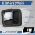 Pair Of Full White Led License Plate Light Lamp Assembly Compatible With Ford F250 F350 F450 Super Duty 2017-2024 Black Housing
