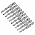Uxcell 10pcs Torx Screwdriver Bits 1 4-inch Hex Shank 50mm Length Tt20 Magnetic Security Star Screw Driver S2 Bit