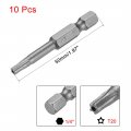 Uxcell 10pcs Torx Screwdriver Bits 1 4-inch Hex Shank 50mm Length Tt20 Magnetic Security Star Screw Driver S2 Bit