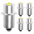 5 Pieces Led Bulb 3w Dc 4-12v P13 5s Base Flashlight Bulbs Replacement Kit 220 Lumens For C D Cell Flashlights Daylight White 