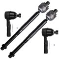 4pc Front Inner Outer Tie Rod Ends Es800464 Ev800301 For Chevrolet Colorado And Gmc Canyon 2006 2012 
