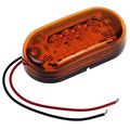 Partsam 2 Amber Red V 4 X Oval Led Truck Side Marker Light Surface Mount 10diode