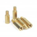 Khgwero 100pcs M3 L 2 5 3 4 Copper Column Screw Single Head Hex Chassis Motherboard Space Standoffs Pillars Size M3x6x3 