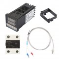 Ac 110-240v Digital Pid Temperature Controller Kits With 25a Solid-state Relay 1m M6 K Type Thermocouple