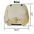 Secosautoparts 2-pack Universal Car Seat Cover Cushion Beige Pu Leather For Front Seats