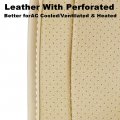 Secosautoparts 2-pack Universal Car Seat Cover Cushion Beige Pu Leather For Front Seats