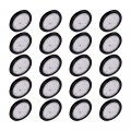 Astra Depot 20pcs 4 Round Red 24-led Clear Lens Tail Lights Stop Brake Running Park Lamps Grommet Plug For Truck Trailer Rv Atv