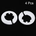Uxcell 40mm Pipe Cover Decoration Pp Plastic Water Escutcheon White 4pcs