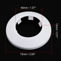 Uxcell 40mm Pipe Cover Decoration Pp Plastic Water Escutcheon White 4pcs