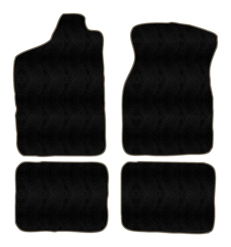 Dark Beige Edge Custom Fit Front Rear Carpet Floor Mats Black For Dodge Monaco 1993 1992 1991 1990 1989 1988
