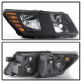 Acanii For 2014-2020 Dodge Journey Headlight Headlamp W Black Trim Replacement Front Light Lamp Right Passenge Side