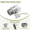 Water Flow Control Valve 1 Pcs G1 2 Shower Head Shut Off Brass Pressure Regulator For Or Bidet Spray Nickel