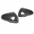 Qiilu Door Mirror Covers 2pcs Carbon Fiber Replacement Rearview Side Caps Cover For Ford Fusion 2013 And Up