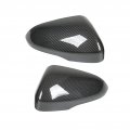 Qiilu Door Mirror Covers 2pcs Carbon Fiber Replacement Rearview Side Caps Cover For Ford Fusion 2013 And Up