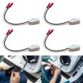 4x Front Rear Door Speaker Wire Harness Connector Plug For Jeep 2002-2006 Wrangler Tj 