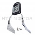 Smt-chrome Skull Backrest Sissy Bar With Leather Pad Compatible Magna 750 Vf750 250 Vf250 B07c1dvk1y