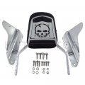 Smt-chrome Skull Backrest Sissy Bar With Leather Pad Compatible Magna 750 Vf750 250 Vf250 B07c1dvk1y