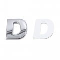 Uxcell Silver Tone Metal D Letter Shaped Alphabet Sticker Emblem Badge Decals For Car