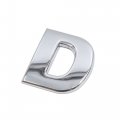 Uxcell Silver Tone Metal D Letter Shaped Alphabet Sticker Emblem Badge Decals For Car