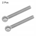 Uxcell M8 X 60mm Machinery Shoulder Swing Lifting Eye Bolt 304 Stainless Steel Metric Thread 2pcs