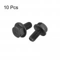 Uxcell M8x16mm Hex Serrated Flange Bolts 10 9 Grade Carbon Steel Screws 10pcs