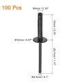 100 Pieces 5 32 In X 3 4 Aluminum Large Head Tri Grip Rivets Flange Blind For Sheet Metal Automotive Repairs Furniture And