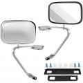 Left And Right Side View Mirrors For Ford Bronco 1980 To 1996 Ii 1984 1990 Explorer 1991 1994 Manual Fold Non Heated Black Pair 