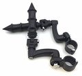 Black Adjustable Peg Mounting Kit Bamboo Style Footrest For V-star Roadstar Suzuki Boulevard Equipped With 1-1 4 Inch 1 25 