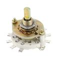 Uxcell 6mm D Shaft 2p4t 2 Pole 4 Position Ceramic Band Channel Rotary Switch
