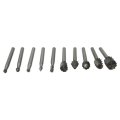 10pcs Head Tungsten Carbide Steel Rotary Burr Die Grinder Bit Shank Carving Set
