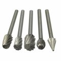 10pcs Head Tungsten Carbide Steel Rotary Burr Die Grinder Bit Shank Carving Set