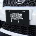 Graphics More Pork Pig Parts Illustration Bacon Novelty Metal Vanity Tag License Plate