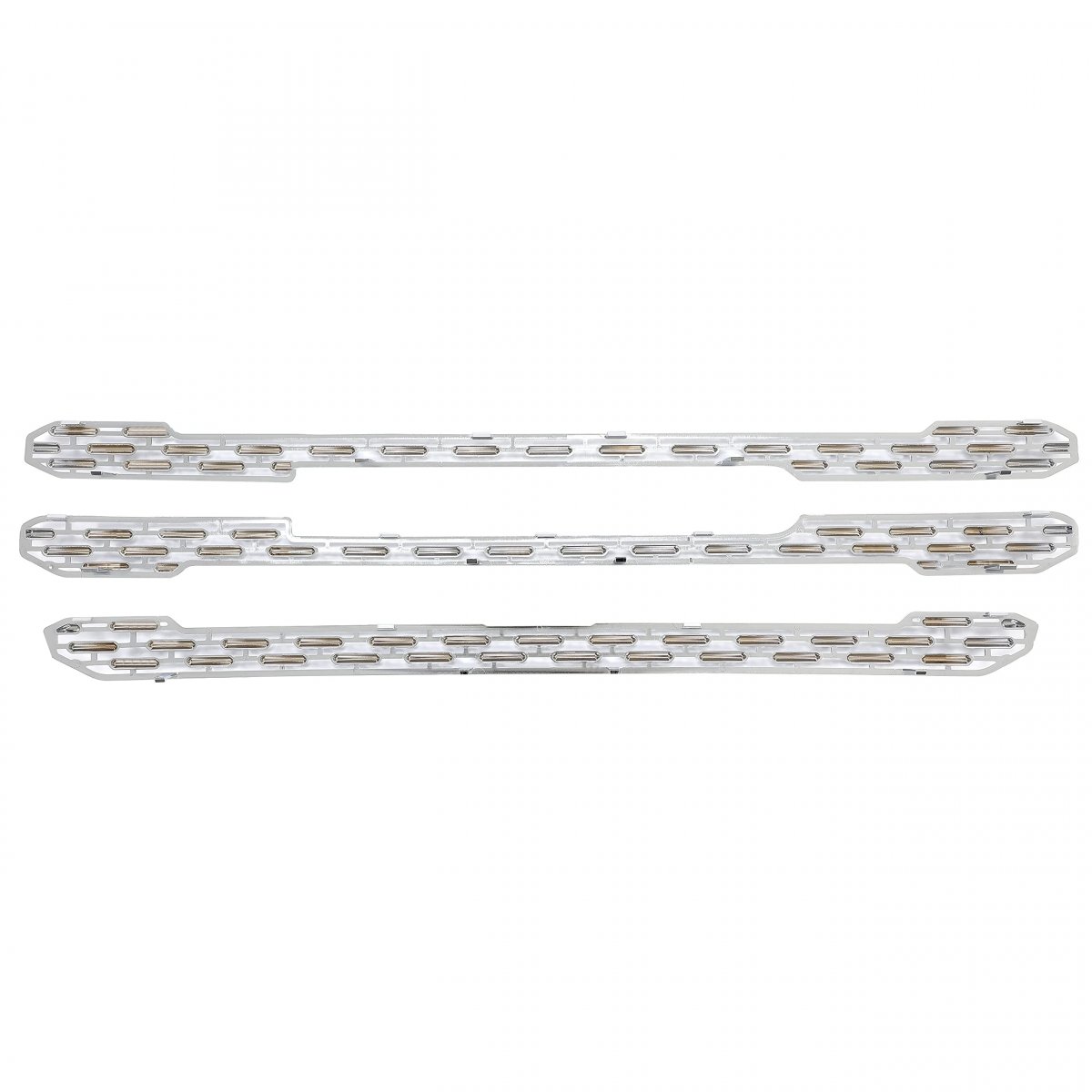 Hecasa Front Grille Insert For 2019-2022 Gmc Sierra 1500 Slt Mesh Inserts Grill Overlay Covers Trim 3pcs Silvery