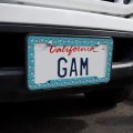 Coffee Lover Pattern Cute Travel Cups License Plate Tag Frame