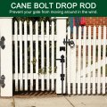 Uxcell 18 Cane Bolt Gate Drop Rod For Wood Fence Iron Hardware Ground Latch Wooden And Holding Door Metal With Black Finish