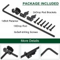 Uxcell 18 Cane Bolt Gate Drop Rod For Wood Fence Iron Hardware Ground Latch Wooden And Holding Door Metal With Black Finish