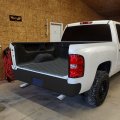 Kuafu Rear Roll Pan Compatible With 2007-2013 Silverado Sierra 1500 Fleetside Bed Truck Bumper Steel W License Light Black