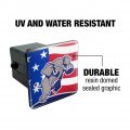 Angry Republican Elephant Politics Gop American Flag Tow Trailer Hitch Cover Plug Insert