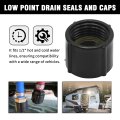 2 Pcs Low Point Drain Seals And Caps Replacement For Rv Camper Travel Trailer Replace 1 Inch Hot Cold Water Lines