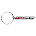 Chevrolet Corvette C7 Z06 Logo Die-cut Metal Key Chain Key-charm With Black Lanyard Strap Exclsive Official Licensed Product 
