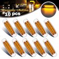 10pcs Car Led Side Marker Lights 12v 12led Automotive Front Rear Indicators Light Super Bright Waterproof Warning For Truck Bus